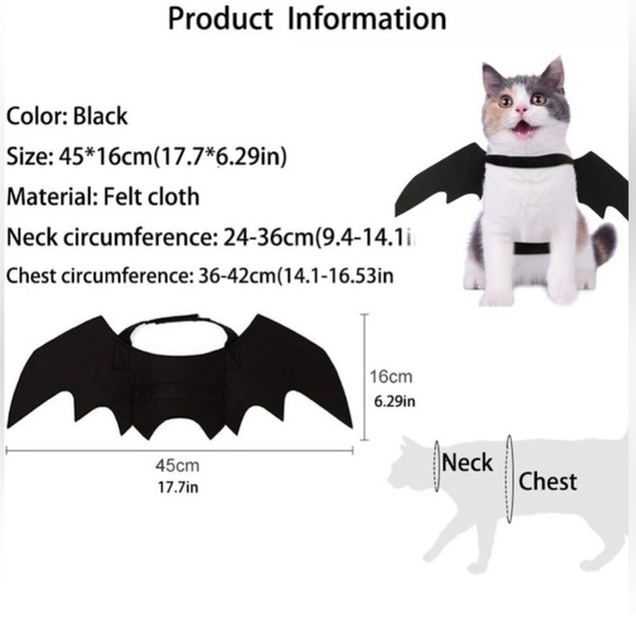 Pet Cat Bat Wings for Halloween Party Decoration - Picture 4 of 17